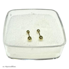 BROQUEL BOLA LISA - ORO 10K