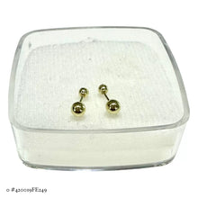 BROQUEL BOLA LISA - ORO 10K - TAMAÑO #2