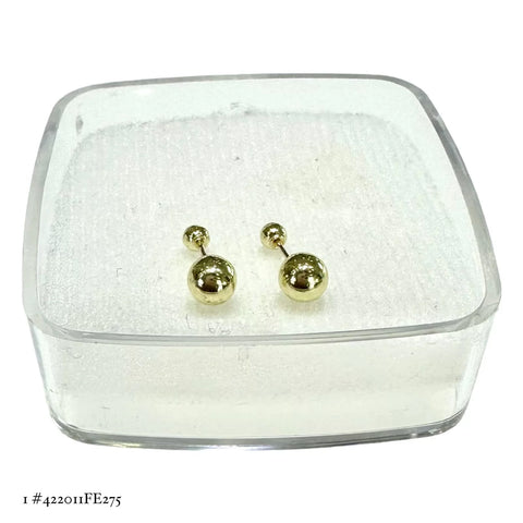 BROQUEL BOLA LISA - ORO 10K - TAMAÑO #3