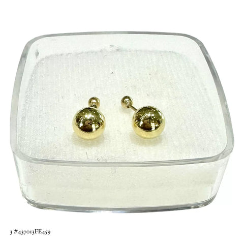 BROQUEL BOLA LISA - ORO 10K - TAMAÑO #5