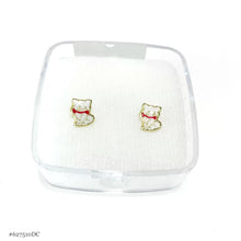 BROQUEL GATITA ESMALTADO - ORO 10K