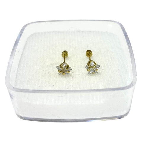 BROQUEL ESTRELLA ZIRCONIA UÑA #5 - ORO 10K