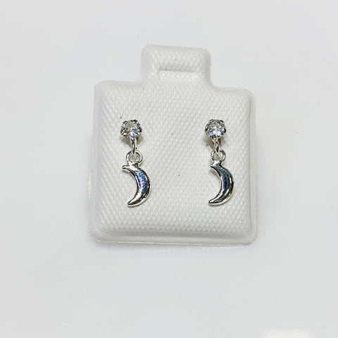 BROQUEL ZIRC. CON COLGANTE LUNA