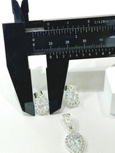 SET / JUEGO 3 PZAS - HALO GOTA  - BLANCO - PLATA .925