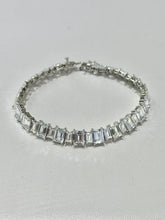 PULSERA ZIRCONIA RECTÁNGULO CHICO Y GRANDE - PLATA .925