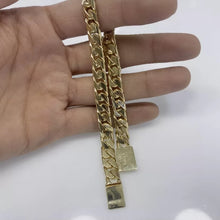 PULSO BARBADO CUBANO H. MANO - 21 cm - 7.5 mm - ORO 10K