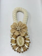 BENDICIÓN SOGA CON MEDALLA VIRGEN DE GUADALUPE BORDADA DE CRISTAL CONO