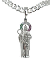 DIJE SAN JUDAS TADEO COMPLETO 3D ITALY - PLATA .925