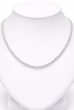 COLLAR GARGANTILLA - TRENZA TEJIDO TUBULAR - PLATA .925
