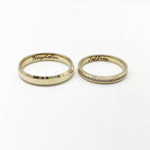 GRABADO LÁSER EN ARGOLLAS DE MATRIMONIO