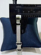 PULSO BARRAS ZIRCONIAS ITALY 21.5 CM - PLATA .925