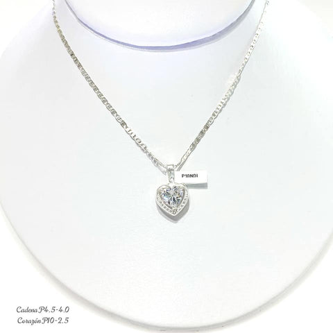 GARGANTILLA CON CORAZÓN ZIRCONIA BLANCO