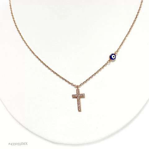 GARGANTILLA CRUZ CON OJO TURCO