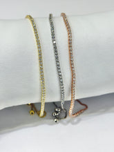 PULSERA TENNIS AJUSTABLE - PLATA .925