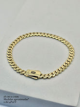 PULSO BARBADO EDGE - Broche Liso - 18 cm x 5 mm - ORO 10K