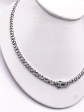 CADENA MÓNACO CH - BARBADA CON ZIRCONIA ITALY - 55 cm x 4.5mm - PLATA .925
