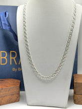 CADENA DOBLE ROMBO - 60 CM x 5 MM - PLATA .925