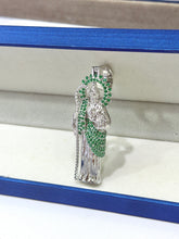 DIJE SAN JUDAS TADEO CIRCONIA VERDE ITA- PLATA .925