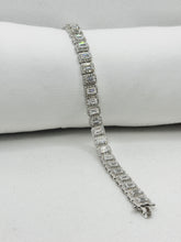 PULSERA RECTÁNGULO CONTORNO ZIRCONIA - PLATA .925