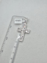 DIJE CRUZ CON PIEDRA ZIRCONIA BAGUETTE CENTRO CRUZ MINI  - PLATA .925