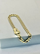 PULSO BARBADO EDGE - Broche Liso - 16 cm x 5 mm - ORO 10K