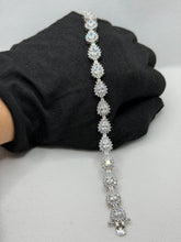 PULSERA GOTAS ZIRCONIAS GRANDE - PLATA .925