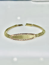 ESCLAVA PETATILLO PLACA BISELADA - 18 cm x 6 mm - Oro Rosa - ORO 10K