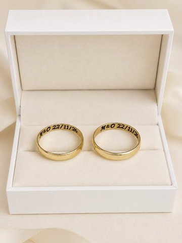 GRABADO LÁSER EN ARGOLLAS DE MATRIMONIO