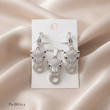 SET / JUEGO PANTERA CON ZIRCONIA - PLATA .925
