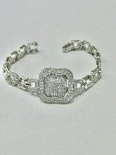 PULSERA CUADRO CON EXTENSIBLE PLATA .925
