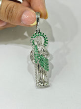 DIJE SAN JUDAS TADEO CIRCONIA VERDE ITA- PLATA .925