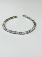 PULSERA TENNIS BISELADA - PLATA .925