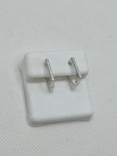 ARRACADA CUADRADA LÍNEA ZIRCONIA - PLATA .925