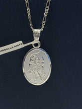 CADENA CON MEDALLA DOBLE VISTA - ARCÁNGEL MIGUE + VIRGEN GUADALUPE - PLATA .925