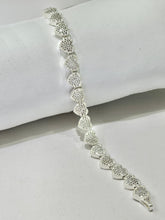 PULSERA CORAZÓN MULTI ZIRCONIA BARRIL - PLATA .925