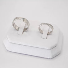 ARGOLLAS ORO BLANCO DISEÑO MOÑO - ORO 14K