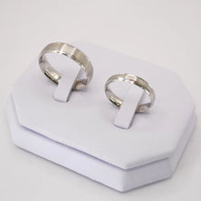 ARGOLLAS ORO BLANCO MATE CON BORDE LISO - ORO 10K