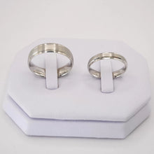 ARGOLLAS ORO BLANCO MATE CON BORDE LISO - ORO 10K