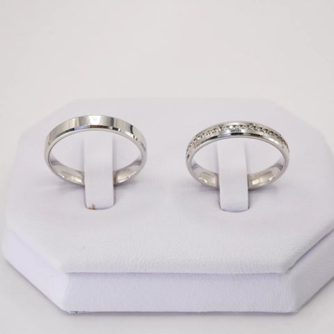 ARGOLLAS ORO BLANCO - LISA CON MARGEN CUADRADO Y TIPO CHURUMBELA MARGEN CUADRADO - ORO 14K