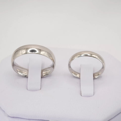 ARGOLLAS ORO BLANCO - LISA CONFORT 4 mm Y 6 mm - ORO 10K