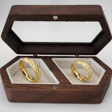 ARGOLLAS ORO AMARILLO - DIAMANTADO LÍNEAS TRANSVERSALES - ORO 14K