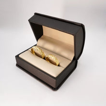 ARGOLLAS ORO AMARILLO - DIAMANTADO LÍNEAS TRANSVERSALES - ORO 14K