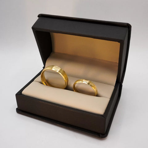 ARGOLLAS ORO AMARILLO - MATE CON BORDE LISO - ORO 10K