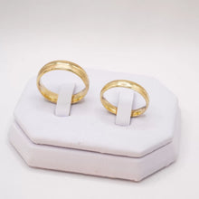 ARGOLLAS ORO AMARILLO - MATE CON LÍNEAS EN MARGEN Y CENTRO - ORO 10K