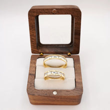 ARGOLLAS BI COLOR - CENTRO BLANCO Y MARGEN AMARILLO CUADRICULADO - ORO 14K