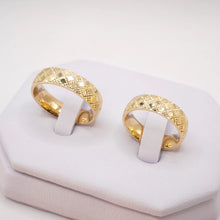 ARGOLLAS ORO CUADRÍCULA PUNTEADA - ORO 14K