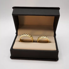 ARGOLLAS ORO AMARILLO - CUADRÍCULA PUNTEADA - ORO 14K