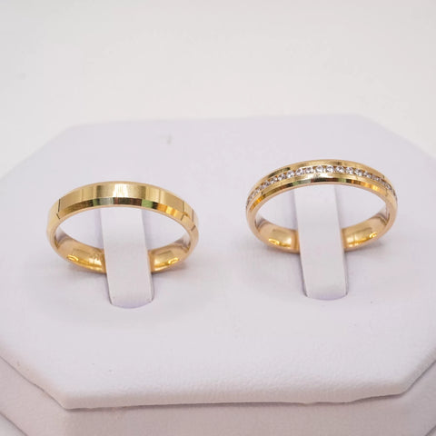 ARGOLLAS ORO AMARILLO - LISA CON MARGEN CUADRADO Y TIPO CHURUMBELA CON MARGEN CUADRADO - ORO 14K