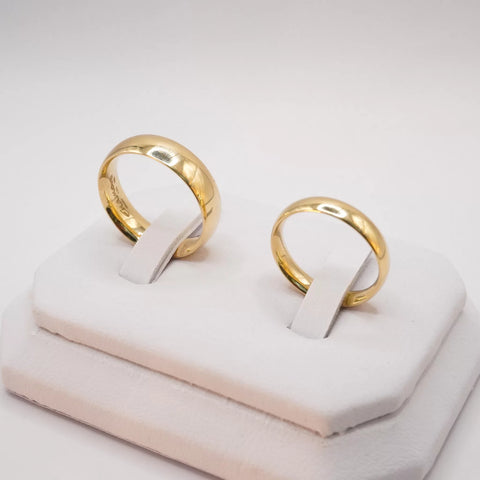 ARGOLLAS ORO AMARILLO - LISA CONFORT 4 mm Y 6 mm - ORO 10K