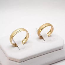 ARGOLLAS ORO AMARILLO - MATE CON LÍNEAS LISAS EN MARGEN - ORO 10K